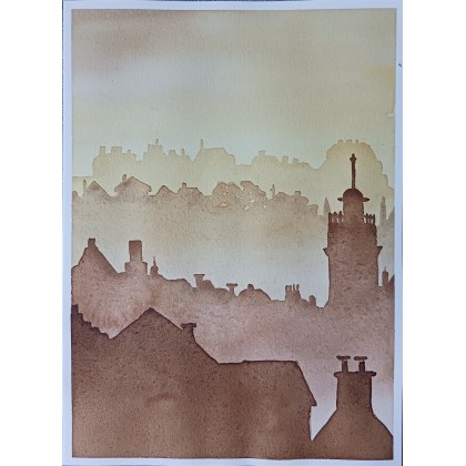 Beata Rudecka - obrazy akwarela - Akwarela Obraz  ZMIERZCH  19 x 26 cm foto #1