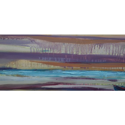 Maryla Wąsowska - olej + akryl - ,,Morze obraz olejny o wymiarach 73x60 cm .Obraz malowany na podobraziu lnianym .Praca bez ram. foto #1