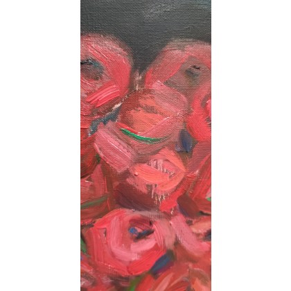 Maryla Wąsowska - obrazy olejne - ,,Róże obraz olejny o wymiarach 40x50.cm.Malowany na podobraziu lnianym .Obraz bez ram foto #3