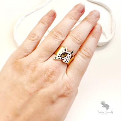 Buggy Jewels - pierścionki - Mosiężna Obrączka z Dalmatyńczykiem foto #2