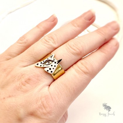 Buggy Jewels - pierścionki - Mosiężna Obrączka z Dalmatyńczykiem foto #3
