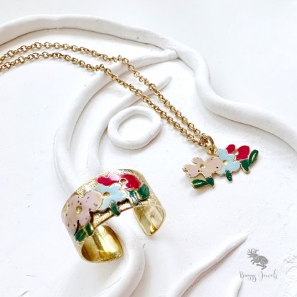 Buggy Jewels - pierścionki - Mosiężna Obrączka z 3 Kwiatami foto #1