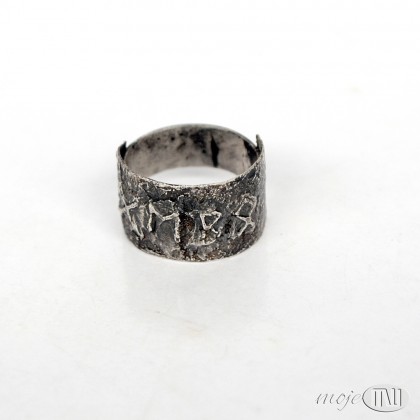 Moje MW - pierścionki - Runiczny amulet miłości w srebrze 02 foto #3