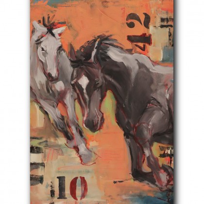 Horses...  70x50cm Aktyl na płótnie, Anawa-art, obrazy akryl