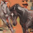 Horses...  70x50cm Aktyl na płótnie