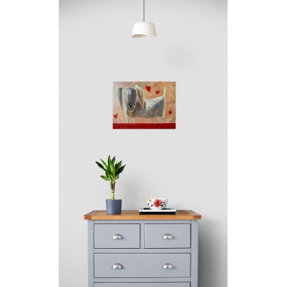 4mara - wydruki na płótnie - Mój piesek - serduszko u moich stóp. Giclee foto #1
