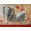 Mój piesek - serduszko u moich stóp. Giclee