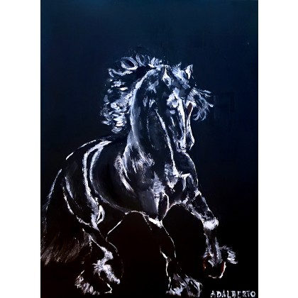 Koń, Wojciech Matuszny, obrazy akryl