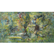 Potok, wierzby, impresja, TAO, 60x100