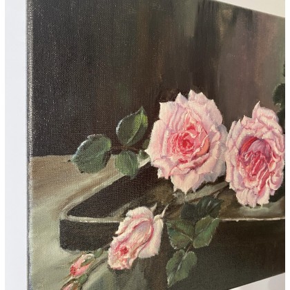 Myroslava Burlaka - obrazy akryl - Świeżo ścięte róże.Kwiaty róży. foto #4