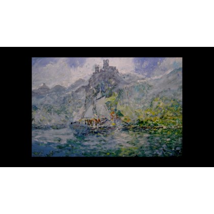 Eryk Maler - obrazy olejne - Zamki w górach, 80x120, 2024 foto #1