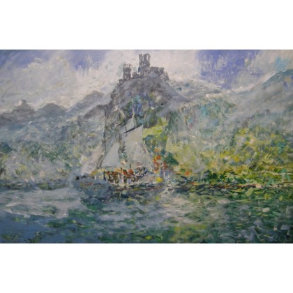 Eryk Maler - obrazy olejne - Zamki w górach, 80x120, 2024 foto #2