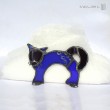 Koci serwetnik na szafirowo