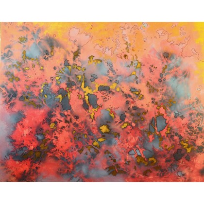 W płomieniach, Iwona Orzechowska-Wiater, obrazy akryl