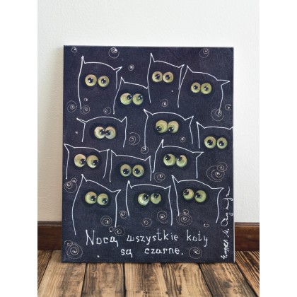 4mara - wydruki na płótnie - Nocą wszystkie koty są czarne. Giclee foto #1