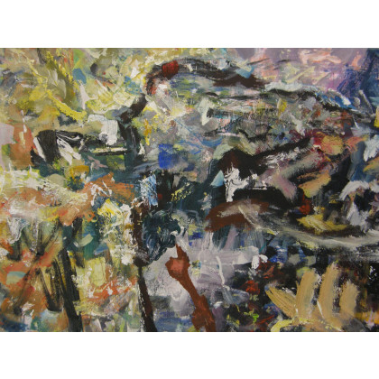 Kobieta sfinks, i papieros, 2024, 70x100, Eryk Maler, obrazy olejne