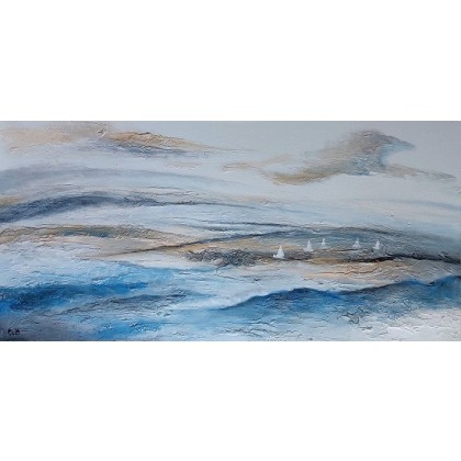 Morze  -obraz akrylowy 80/40 cm, Paulina Lebida, obrazy akryl