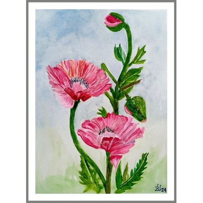Maki 1, akwarela . /240x320 mm/, Bogumiła Szufnara, obrazy akwarela