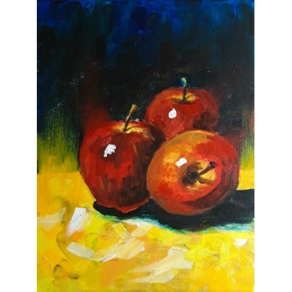 Jabłka, Adriana Laube, obrazy akryl