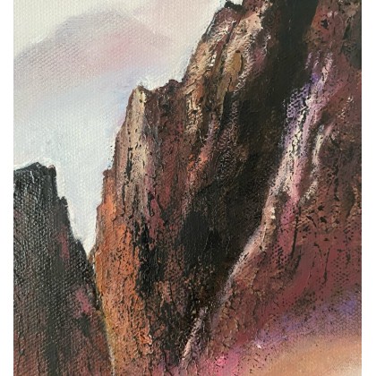 Myroslava Burlaka - obrazy olejne - Kolorowa mgła. Wieczór w górach. foto #2