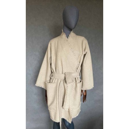PinPin Joanna Musialska - kurtki,żakiety - Kimono camel 100% wełna z aplikacją z motywem oka. foto #1