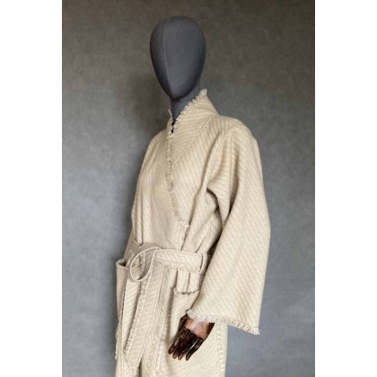PinPin Joanna Musialska - kurtki,żakiety - Kimono camel 100% wełna z aplikacją z motywem oka. foto #4