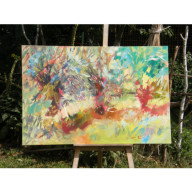 Wierzby, lato, 80x120