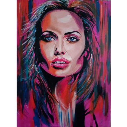 Angelina Jolie, Wojciech Adalberto, obrazy akryl