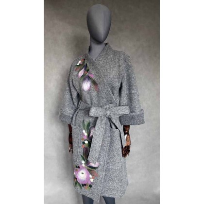 Kimono wełna zdobione., PinPin Joanna Musialska, płaszcze