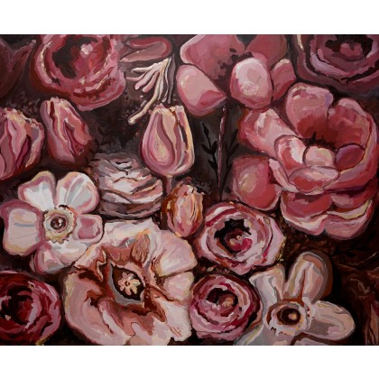 Obraz BLOSSOM 100x120cm akryl, Klaudia Florkowska, obrazy akryl