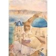 Santorini, akwarela 50x70, w paspartu 60x80