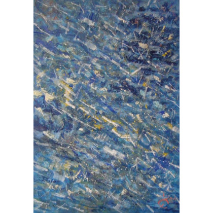 Niebieski obraz, 70x100, 2024, Eryk Maler, obrazy olejne