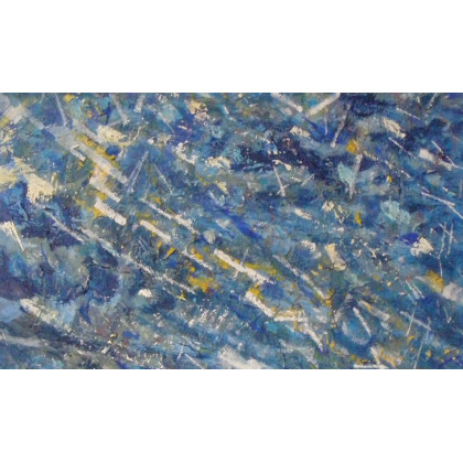 Eryk Maler - obrazy olejne - Niebieski obraz, 70x100, 2024 foto #1