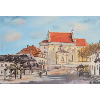 Kazimierz Dolny nad Wisłą, olej, 50x70, Agnieszka Margul, obrazy olejne