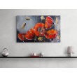 Maki na czarnym tłe. Giclee