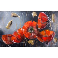 MAKI NA CZARNYM TŁE. GICLEE