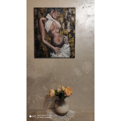 Mirona Kaczmarek - obrazy tech. mieszana - obraz olejno-akrylowy kobieta 50x60 foto #1