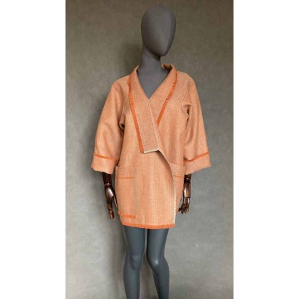 PinPin Joanna Musialska - kurtki,żakiety - Kimono len aplikacja z motywem oka. foto #4
