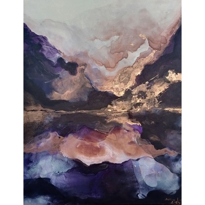 Morskie Oko w fiolecie, Anna Wikło, obrazy akryl