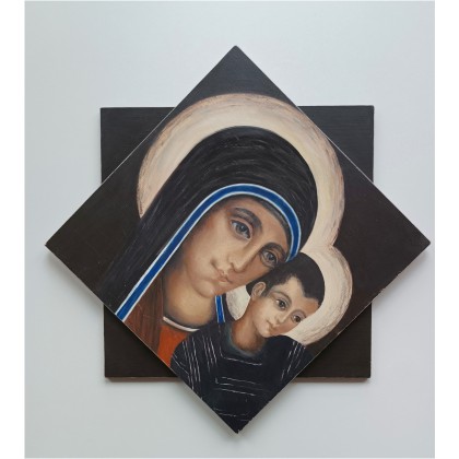 Madonna z dzieciątkiem, obraz olejny, Joanna Tomczyk, obrazy olejne