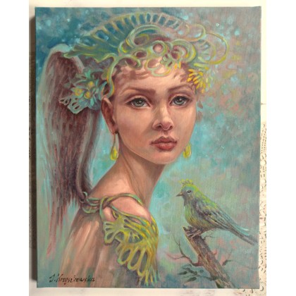 Izabela Krzyszkowska  - obrazy olejne - Tęsknota anioła  - KOBIETA ANIOŁ foto #1