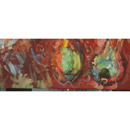 Eryk Maler - obrazy olejne - Ryba na czerwonym, 70x90 cm, 2010 foto #2