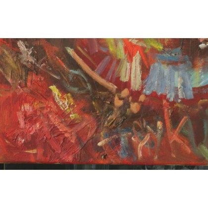Eryk Maler - obrazy olejne - Ryba na czerwonym, 70x90 cm, 2010 foto #3