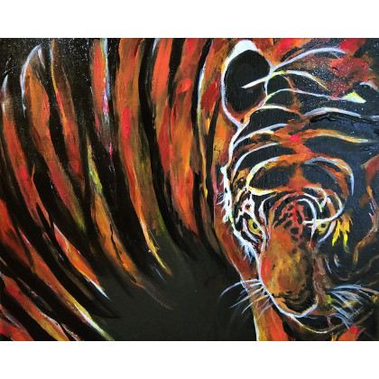 Ewa Mościszko - obrazy akryl - Tiger, tiger burning bright foto #1