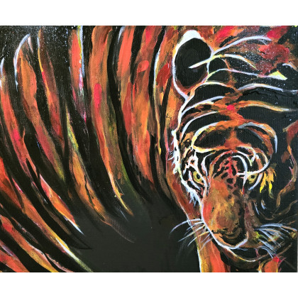 Ewa Mościszko - obrazy akryl - Tiger, tiger burning bright foto #2