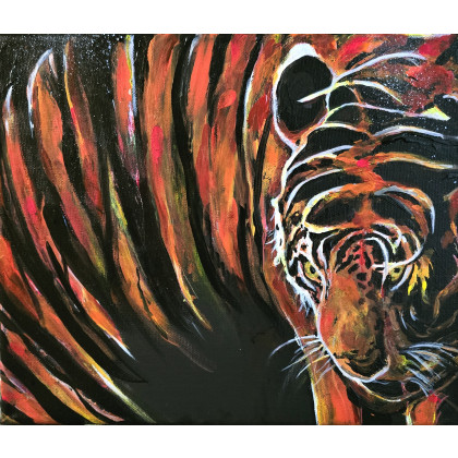 Ewa Mościszko - obrazy akryl - Tiger, tiger burning bright foto #3