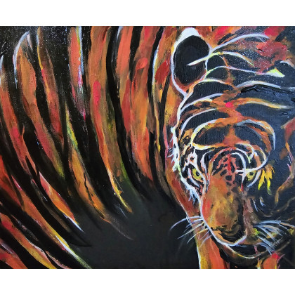 Ewa Mościszko - obrazy akryl - Tiger, tiger burning bright foto #4