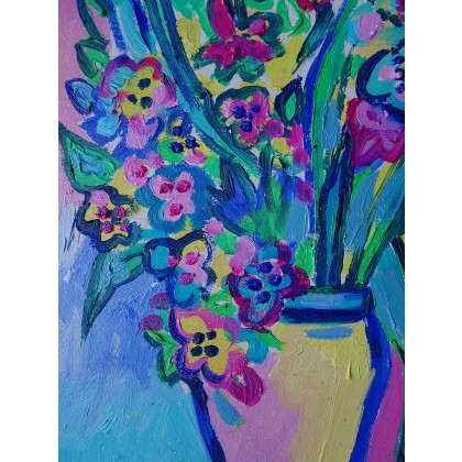 Marlena Kuć - obrazy olejne - obraz olejny wiosenne kwiaty foto #2