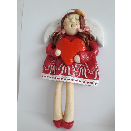 Aleksandra Pluta - anioły i aniołki - Haneczka - anioł prezent, z masy solnej, rękodzieło foto #2