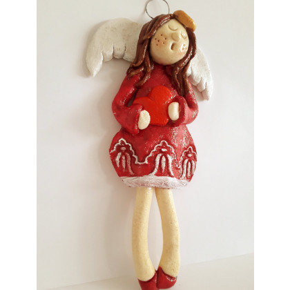 Aleksandra Pluta - anioły i aniołki - Zosieńka  - anioł prezent, z masy solnej, rękodzieło foto #2
